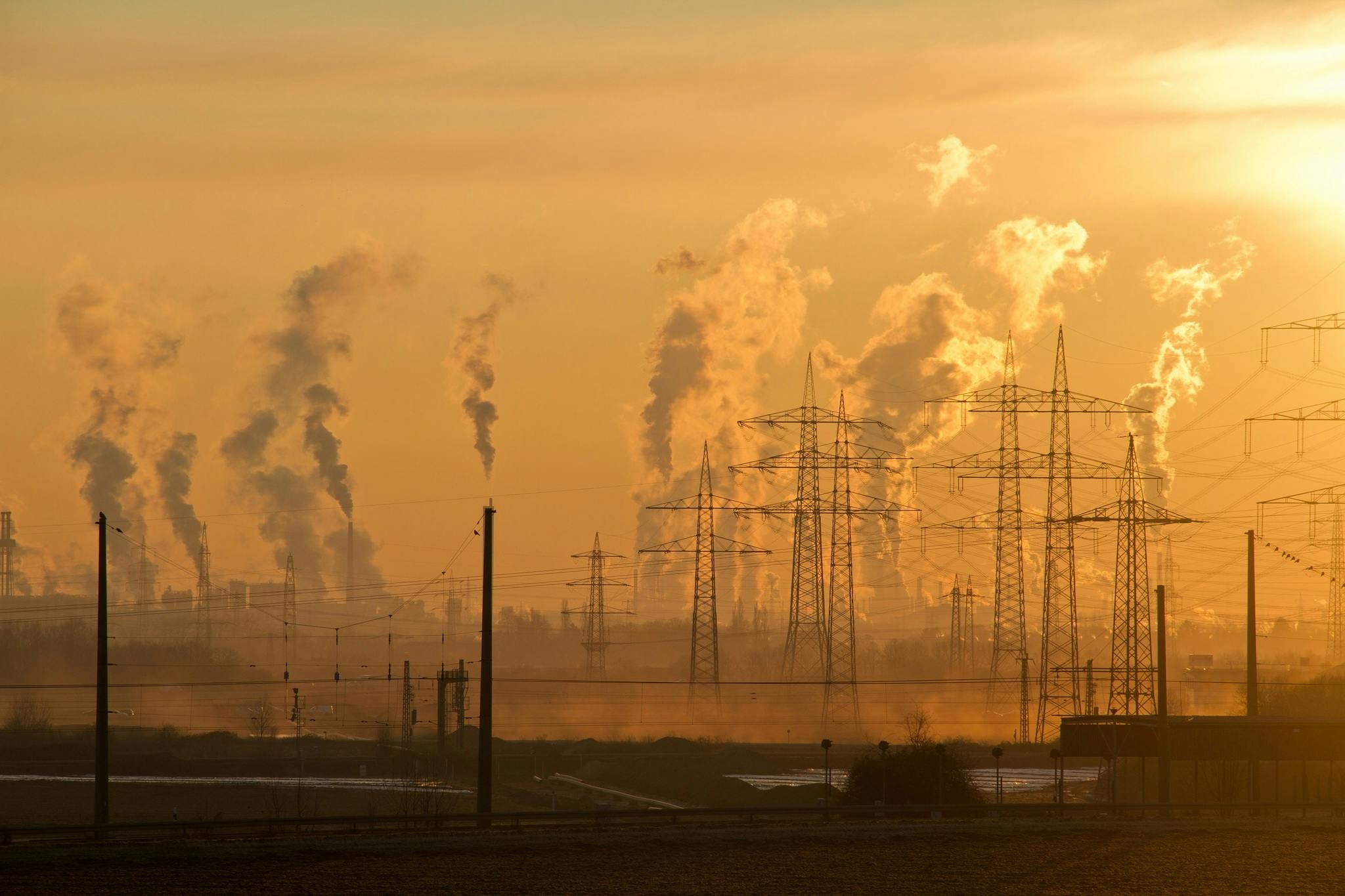 Electric Towers during Golden Hour