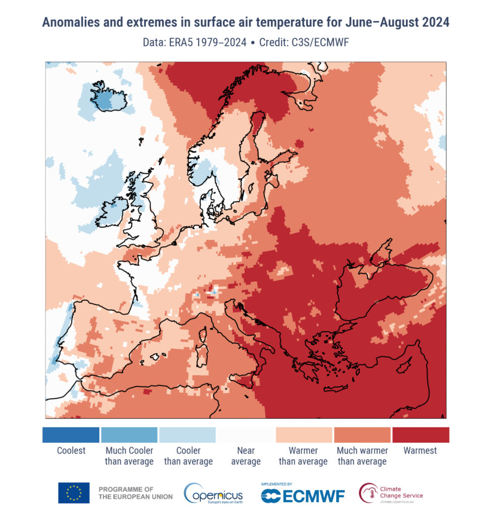 C3S seasonal lookback: summer 2024