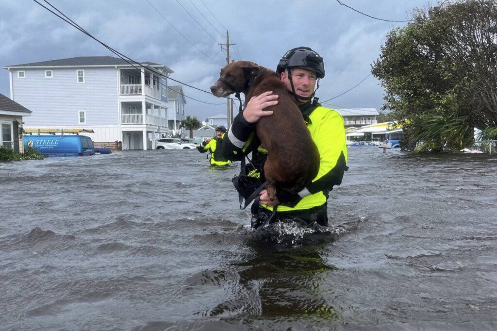 ‘Firehose’ storm hits part of North Carolina and scientists see climate change